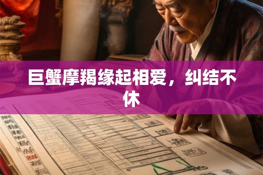 巨蟹摩羯缘起相爱，纠结不休