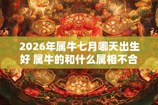 2026年属牛七月哪天出生好 属牛的和什么属相不合相冲