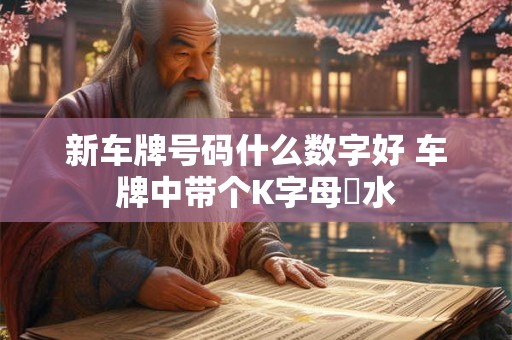 新车牌号码什么数字好 车牌中带个K字母風水