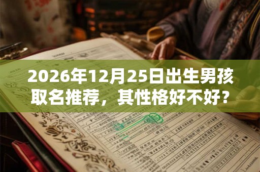 2026年12月25日出生男孩取名推荐,其性格好不好? 2026年12月25日出生男孩取名推荐,其性格好不好?