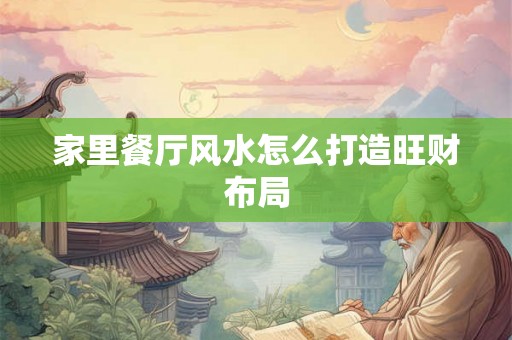 家里餐厅风水怎么打造旺财布局