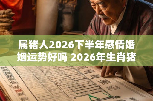 属猪人2026下半年感情婚姻运势好吗 2026年生肖猪的爱情运势好不好
