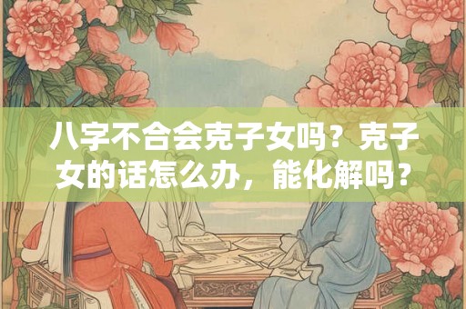 八字不合会克子女吗？克子女的话怎么办，能化解吗？