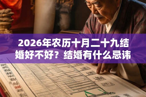 2026年农历十月二十九结婚好不好？结婚有什么忌讳？