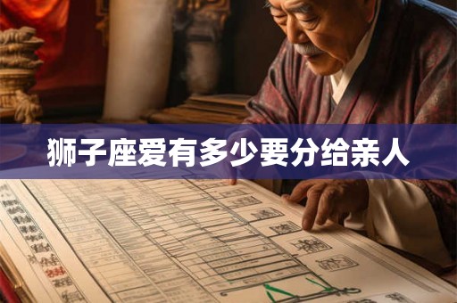 狮子座爱有多少要分给亲人
