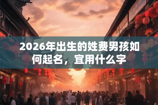 2026年出生的姓费男孩如何起名，宜用什么字