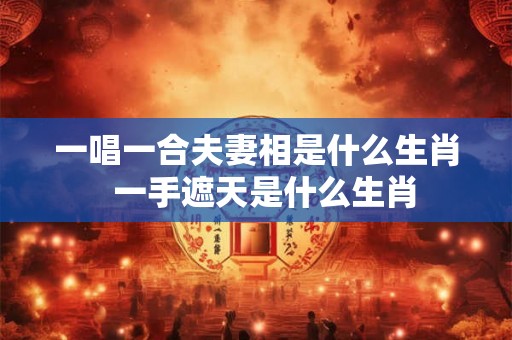 一唱一合夫妻相是什么生肖  一手遮天是什么生肖