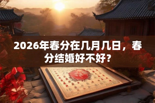 2026年春分在几月几日，春分结婚好不好？