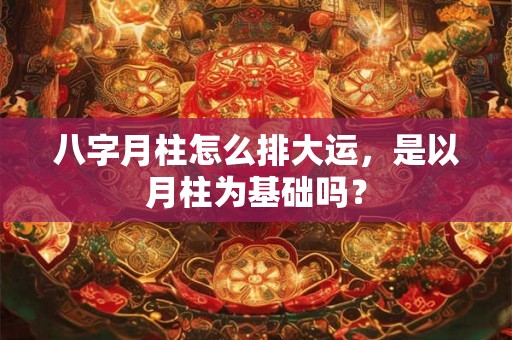 八字月柱怎么排大运，是以月柱为基础吗？