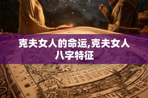 克夫女人的命运,克夫女人八字特征