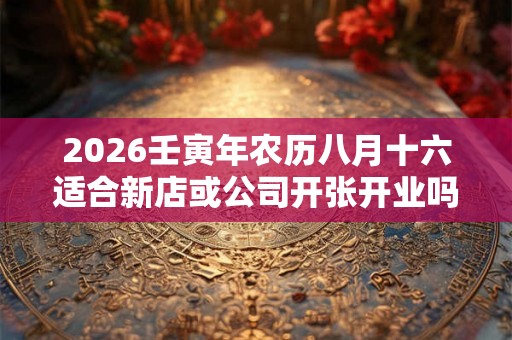 2026壬寅年农历八月十六适合新店或公司开张开业吗? 2026壬寅年农历八月十六适合新店或公司开张开业吗?