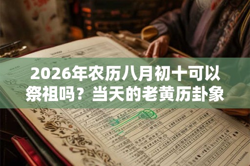 2026年农历八月初十可以祭祖吗？当天的老黄历卦象好吗？