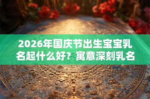 2026年国庆节出生宝宝乳名起什么好？寓意深刻乳名推荐！