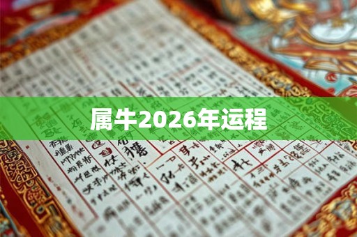 属牛2026年运程
