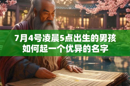 7月4号凌晨5点出生的男孩如何起一个优异的名字 7月4号凌晨5点出生的男孩如何起一个优异的名字