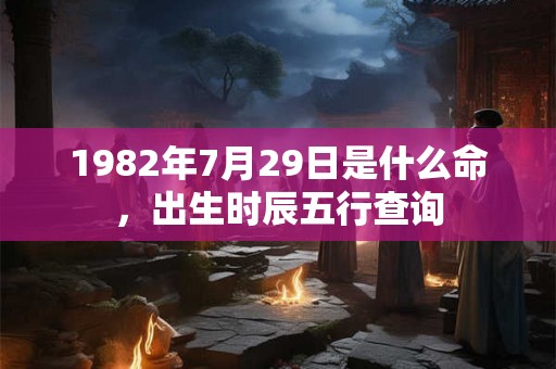 1982年7月29日是什么命，出生时辰五行查询