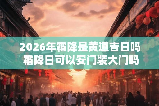 2026年霜降是黄道吉日吗 霜降日可以安门装大门吗