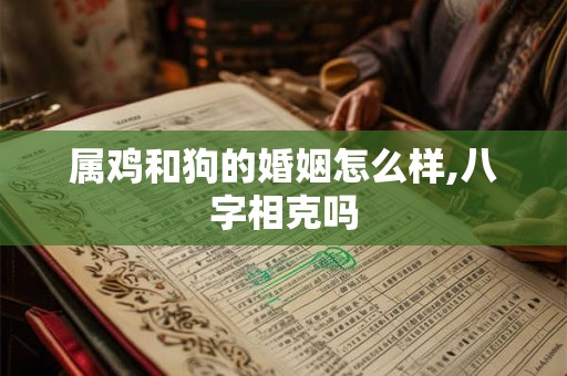 属鸡和狗的婚姻怎么样,八字相克吗