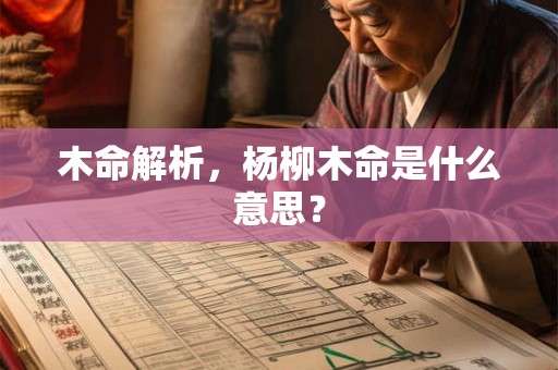木命解析，杨柳木命是什么意思？