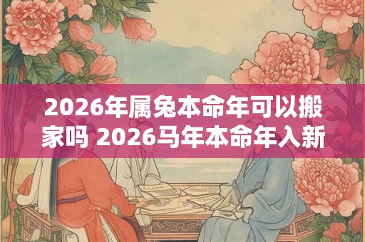 2026年属兔本命年可以搬家吗 2026马年本命年入新居要注意什么 2026年属兔本命年可以搬家吗 2026马年本命年入新居要注意什么