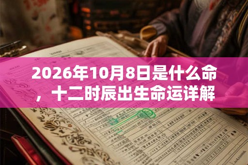 2026年10月8日是什么命，十二时辰出生命运详解