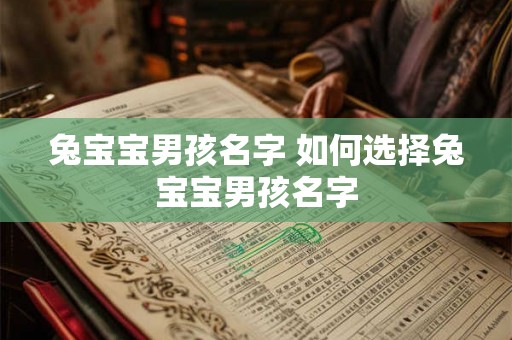 兔宝宝男孩名字 如何选择兔宝宝男孩名字