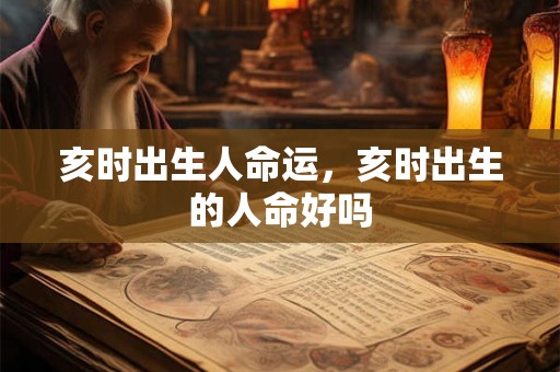 亥时出生人命运，亥时出生的人命好吗