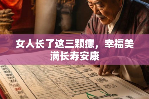 女人长了这三颗痣,幸福美满长寿安康 女人长了这三颗痣,幸福美满长寿安康