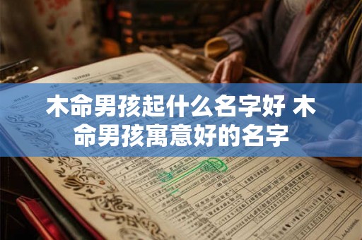 木命男孩起什么名字好 木命男孩寓意好的名字