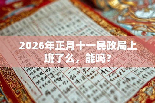 2026年正月十一民政局上班了么，能吗？