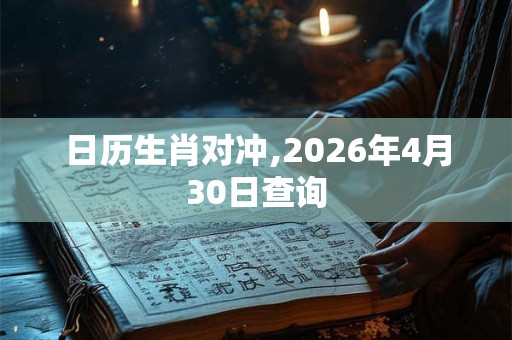 日历生肖对冲,2026年4月30日查询