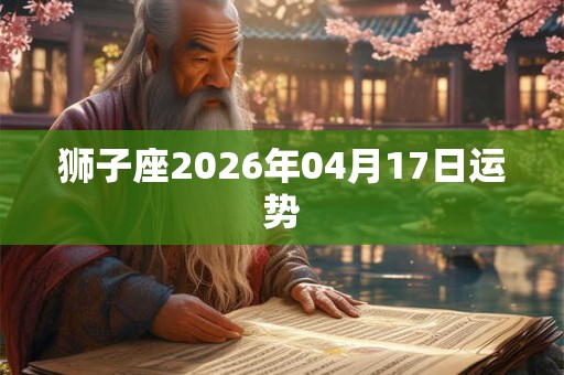 狮子座2026年04月17日运势