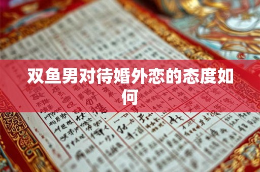 双鱼男对待婚外恋的态度如何