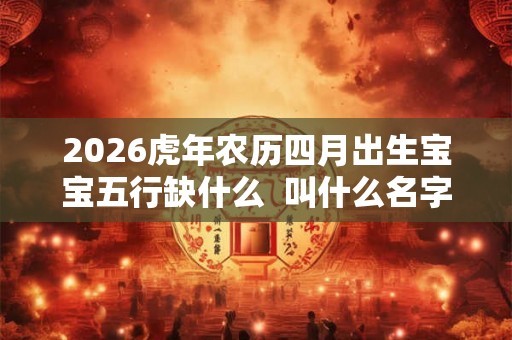 2026虎年农历四月出生宝宝五行缺什么  叫什么名字好