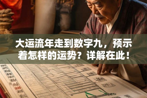 大运流年走到数字九，预示着怎样的运势？详解在此！