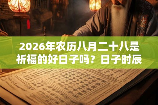 2026年农历八月二十八是祈福的好日子吗？日子时辰吉凶如何？