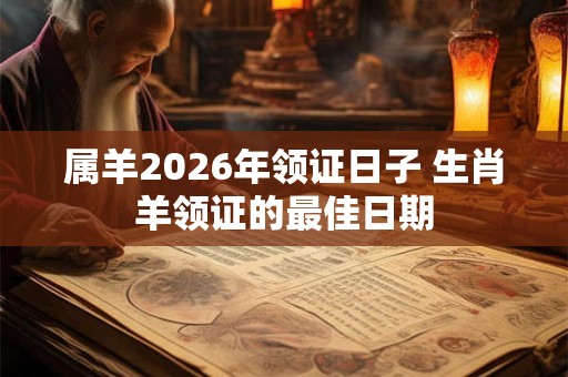 属羊2026年领证日子 生肖羊领证的最佳日期