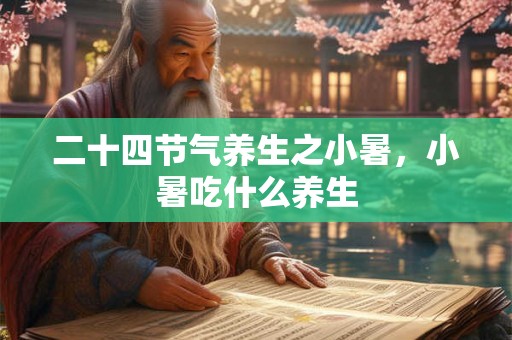 二十四节气养生之小暑，小暑吃什么养生