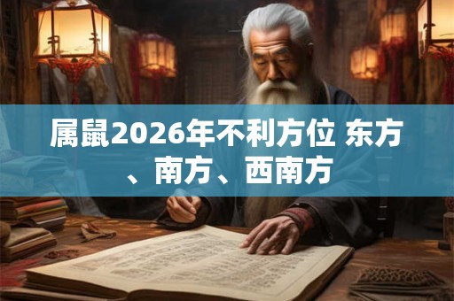 属鼠2026年不利方位 东方、南方、西南方