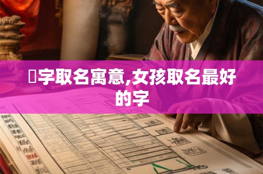芓字取名寓意,女孩取名最好的字