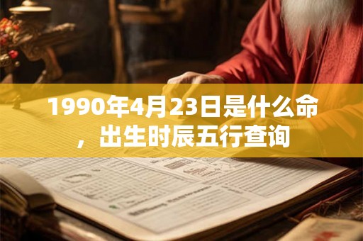 1990年4月23日是什么命，出生时辰五行查询