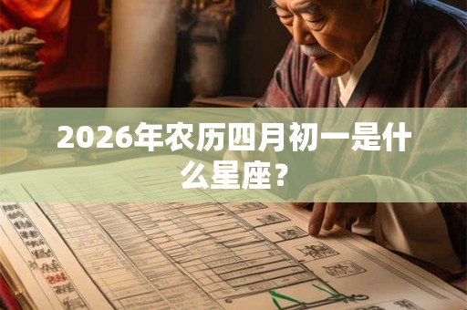 2026年农历四月初一是什么星座？