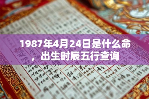 1987年4月24日是什么命，出生时辰五行查询