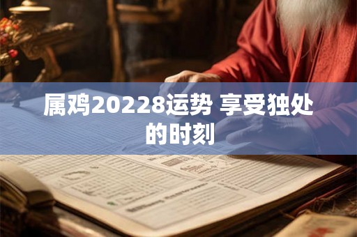 属鸡20228运势 享受独处的时刻