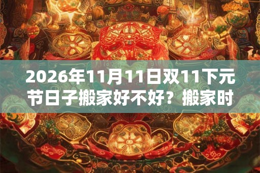 2026年11月11日双11下元节日子搬家好不好？搬家时间怎么选择？
