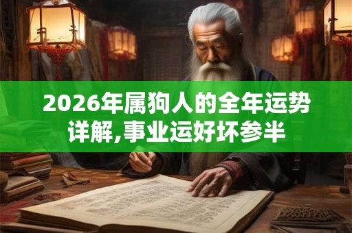 2026年属狗人的全年运势详解,事业运好坏参半