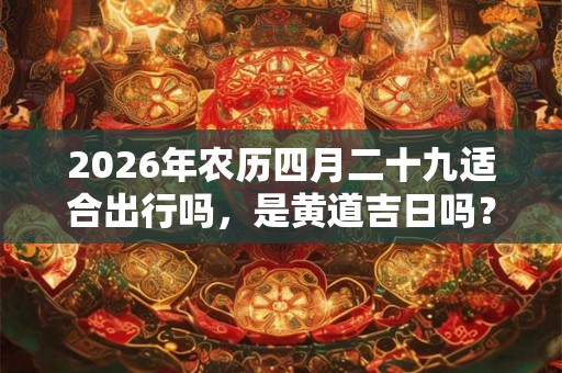 2026年农历四月二十九适合出行吗，是黄道吉日吗？