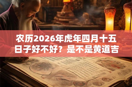 农历2026年虎年四月十五日子好不好？是不是黄道吉日？