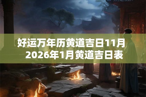 好运万年历黄道吉日11月  2026年1月黄道吉日表