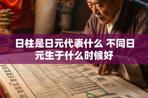 日柱是日元代表什么 不同日元生于什么时候好